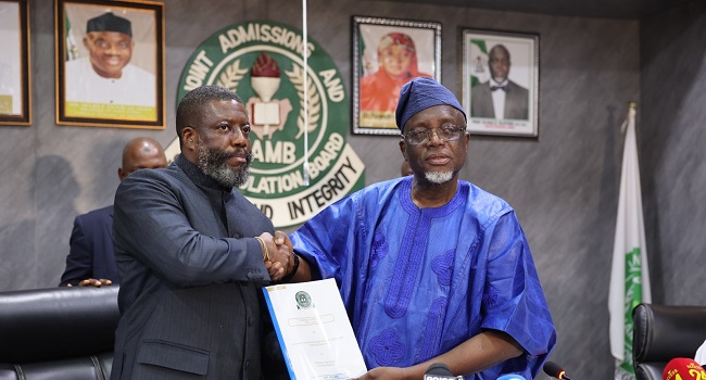 Oloyede Hands Over as Aina Becomes New JAMB Registrar