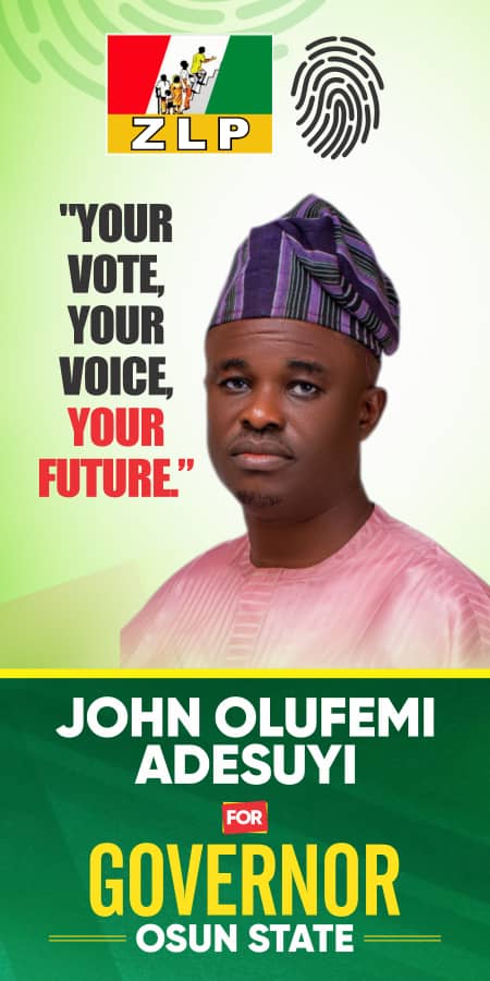 ZLP Gubernatorial Candidate, Adesuyi Appreciate Supporters